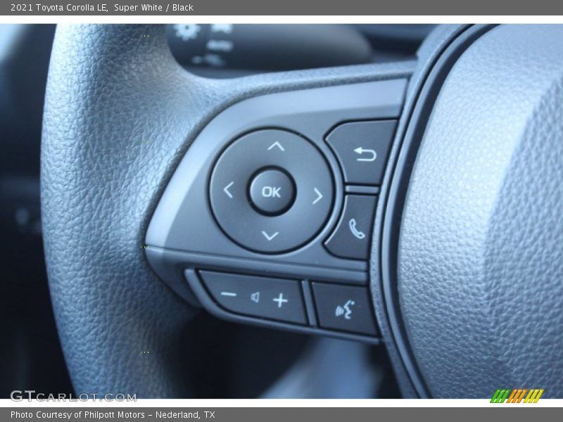 Super White / Black 2021 Toyota Corolla LE