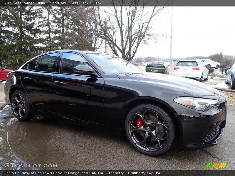 Front 3/4 View of 2021 Giulia TI Sport AWD