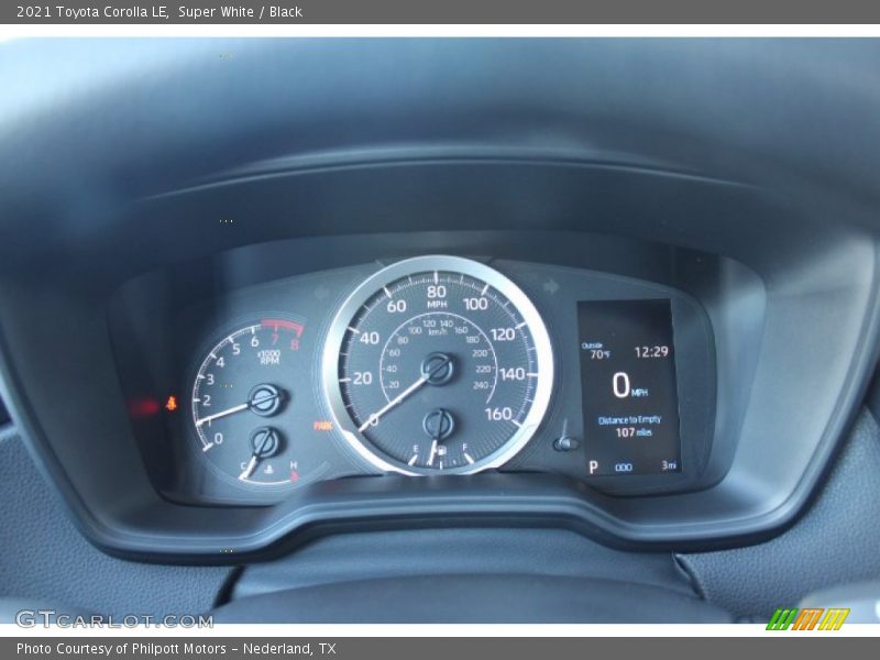 Super White / Black 2021 Toyota Corolla LE