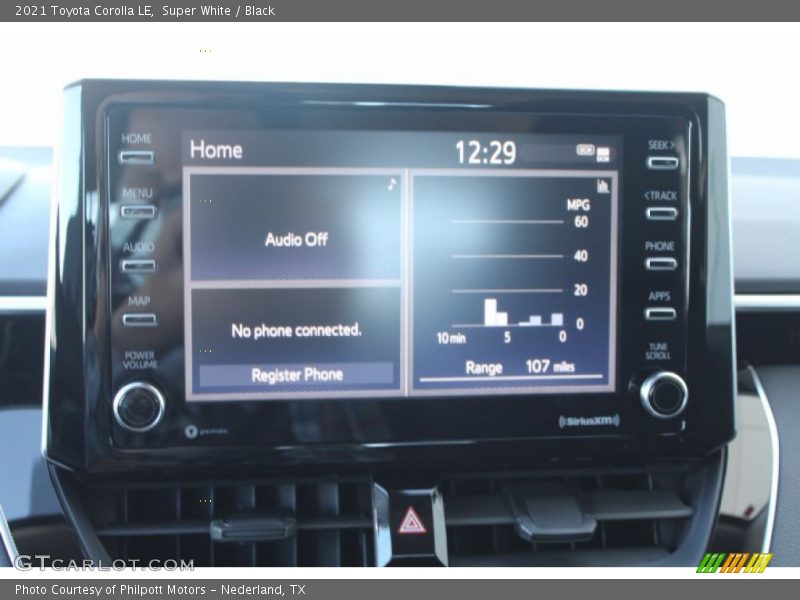 Super White / Black 2021 Toyota Corolla LE
