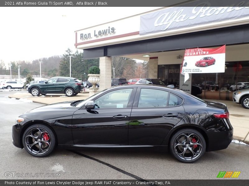 Alfa Black / Black 2021 Alfa Romeo Giulia TI Sport AWD