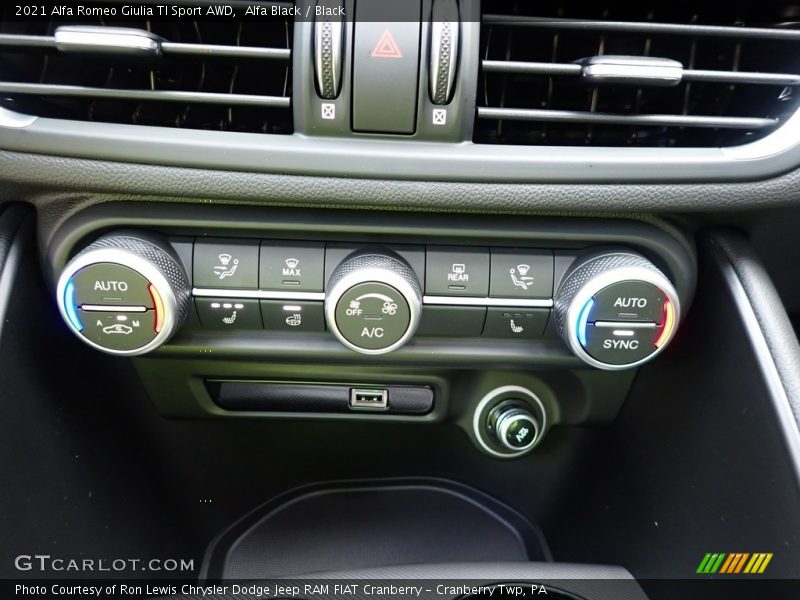 Controls of 2021 Giulia TI Sport AWD