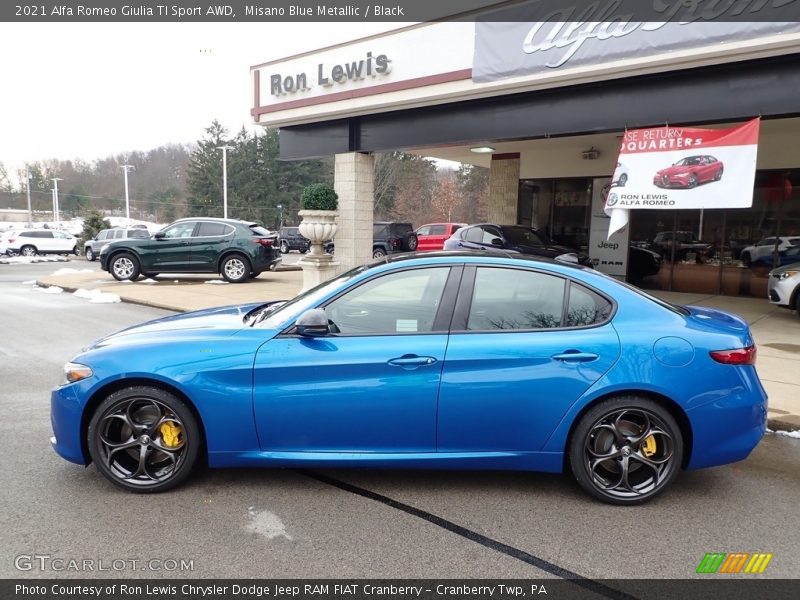 Misano Blue Metallic / Black 2021 Alfa Romeo Giulia TI Sport AWD