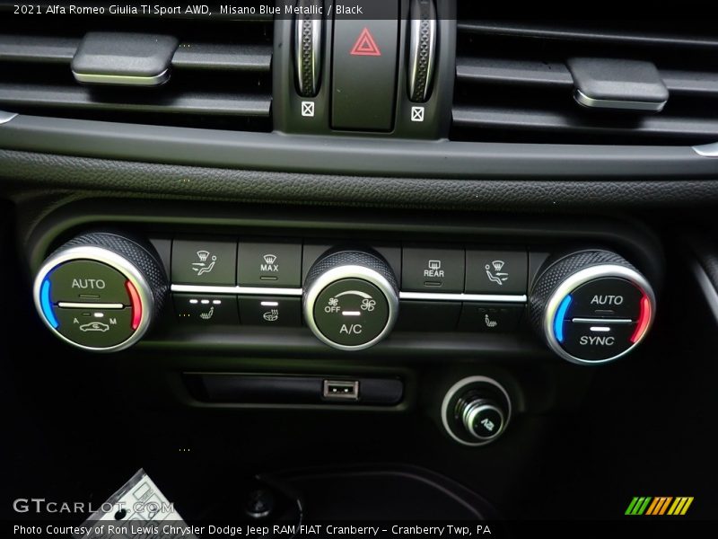 Controls of 2021 Giulia TI Sport AWD