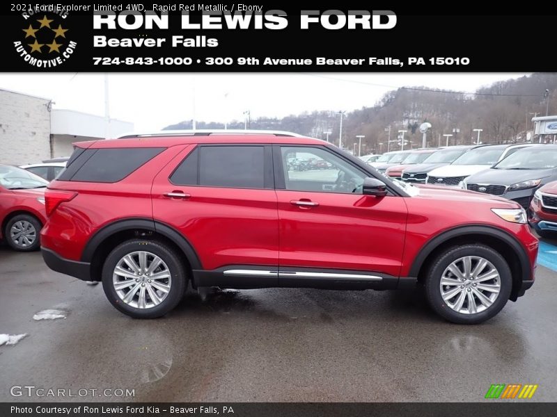Rapid Red Metallic / Ebony 2021 Ford Explorer Limited 4WD