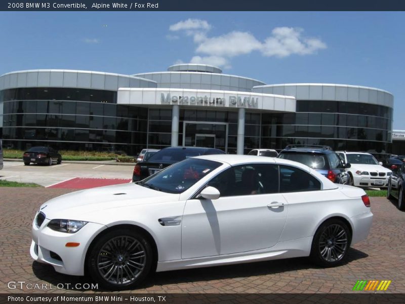 Alpine White / Fox Red 2008 BMW M3 Convertible