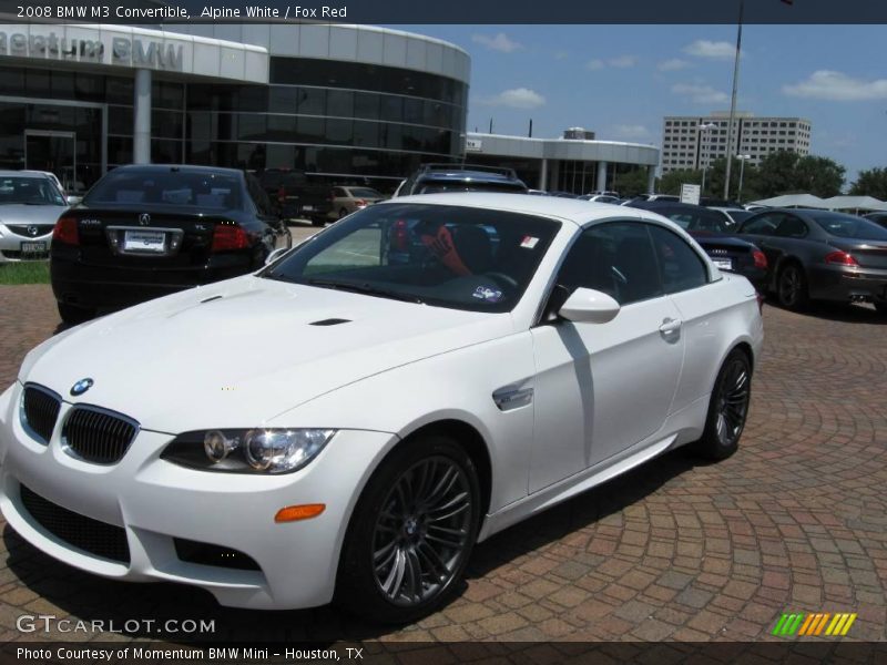 Alpine White / Fox Red 2008 BMW M3 Convertible