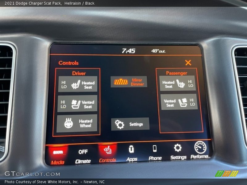 Controls of 2021 Charger Scat Pack
