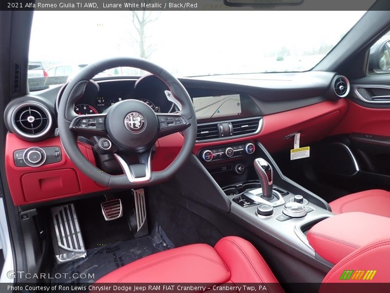  2021 Giulia TI AWD Black/Red Interior