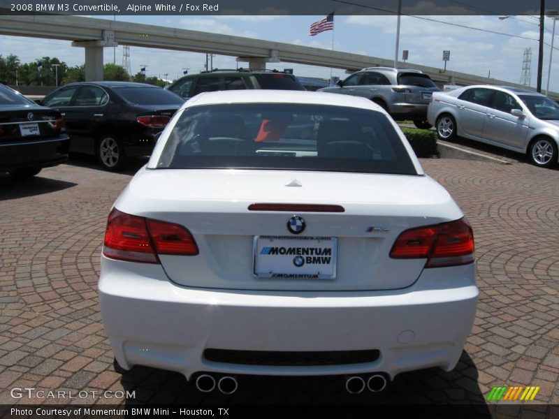 Alpine White / Fox Red 2008 BMW M3 Convertible