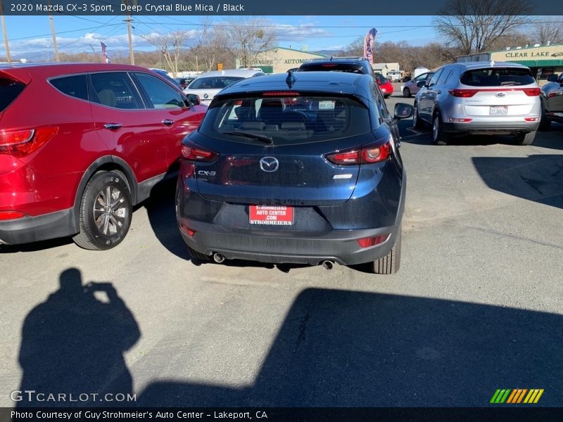 Deep Crystal Blue Mica / Black 2020 Mazda CX-3 Sport