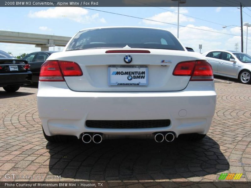 Alpine White / Fox Red 2008 BMW M3 Convertible