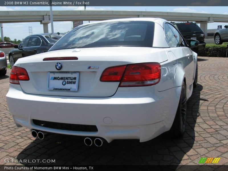 Alpine White / Fox Red 2008 BMW M3 Convertible