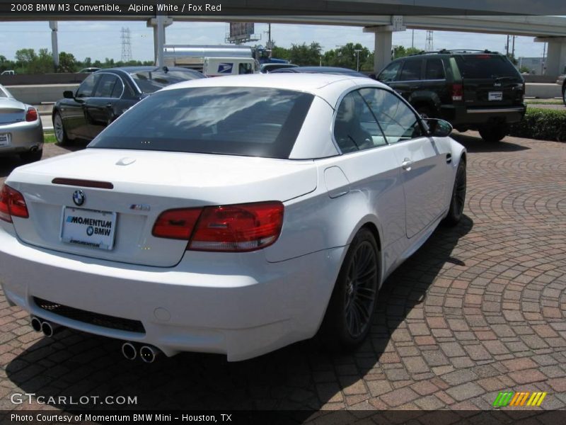 Alpine White / Fox Red 2008 BMW M3 Convertible