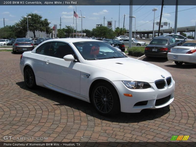 Alpine White / Fox Red 2008 BMW M3 Convertible