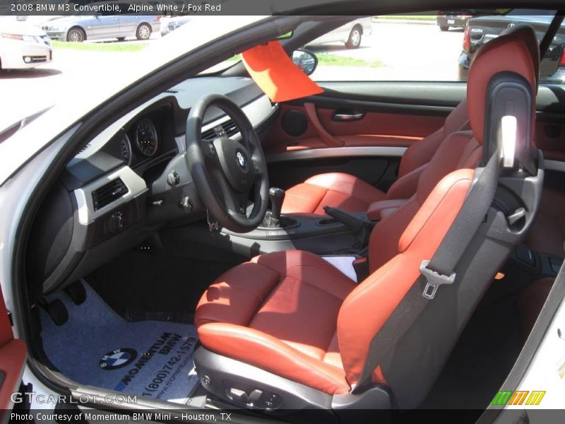 Alpine White / Fox Red 2008 BMW M3 Convertible