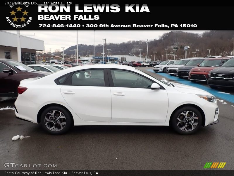 Clear White / Black 2021 Kia Forte LXS