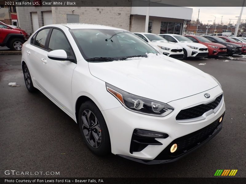 Clear White / Black 2021 Kia Forte LXS