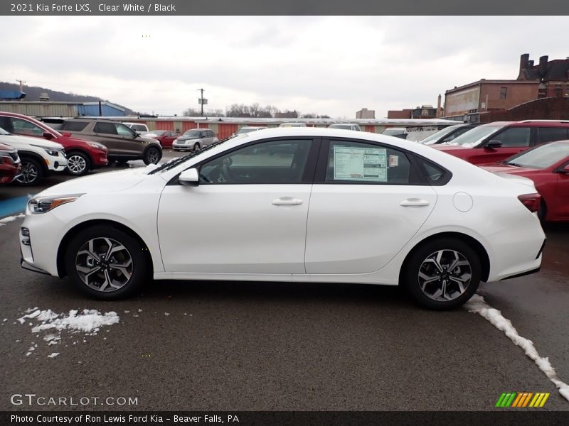 Clear White / Black 2021 Kia Forte LXS