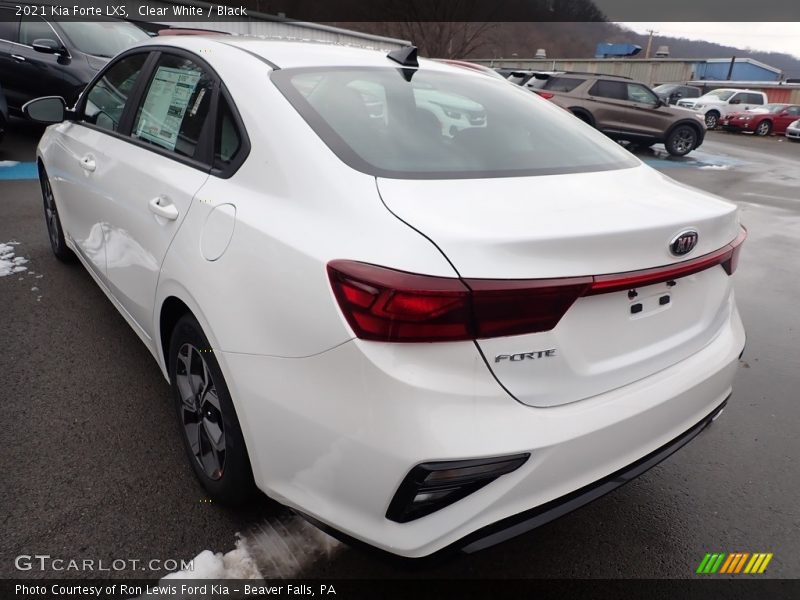 Clear White / Black 2021 Kia Forte LXS