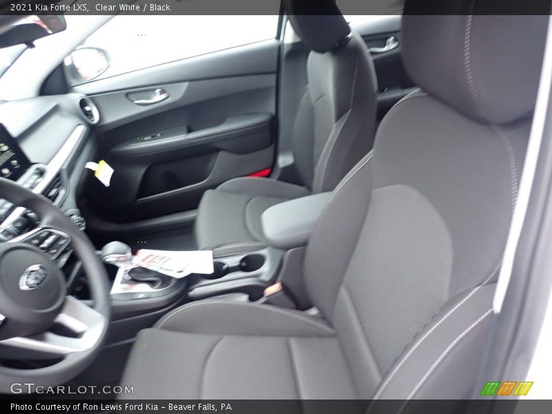 Clear White / Black 2021 Kia Forte LXS