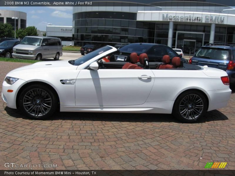Alpine White / Fox Red 2008 BMW M3 Convertible