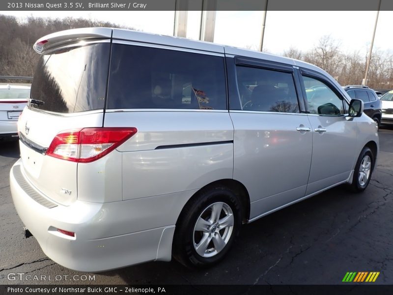 Brilliant Silver / Gray 2013 Nissan Quest 3.5 SV