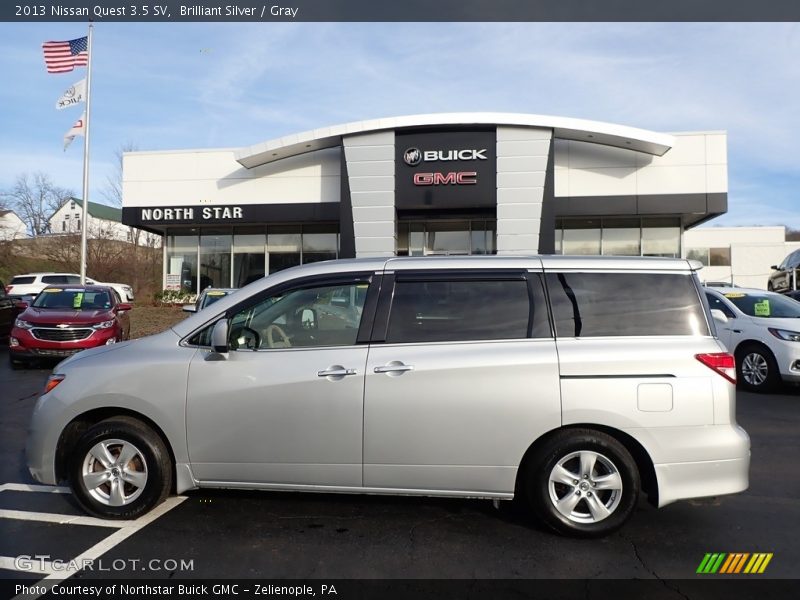 Brilliant Silver / Gray 2013 Nissan Quest 3.5 SV