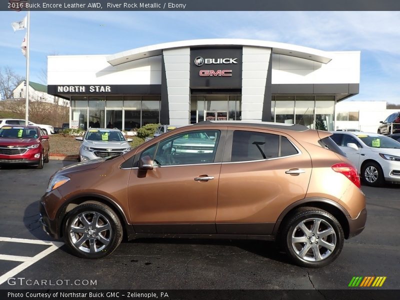 River Rock Metallic / Ebony 2016 Buick Encore Leather AWD