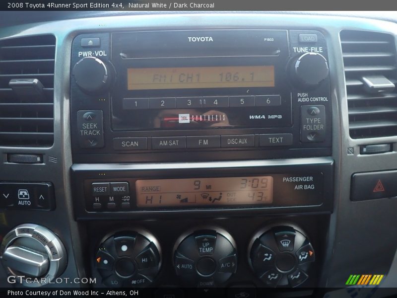 Natural White / Dark Charcoal 2008 Toyota 4Runner Sport Edition 4x4