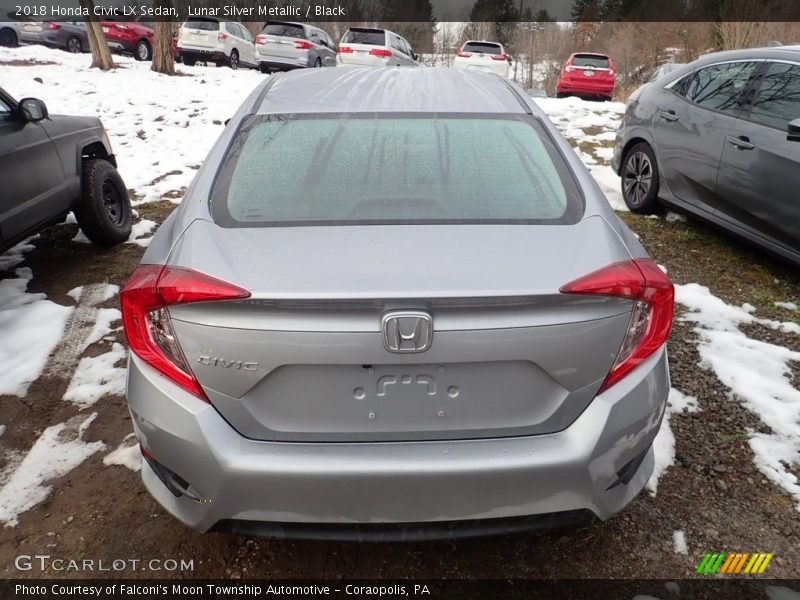 Lunar Silver Metallic / Black 2018 Honda Civic LX Sedan