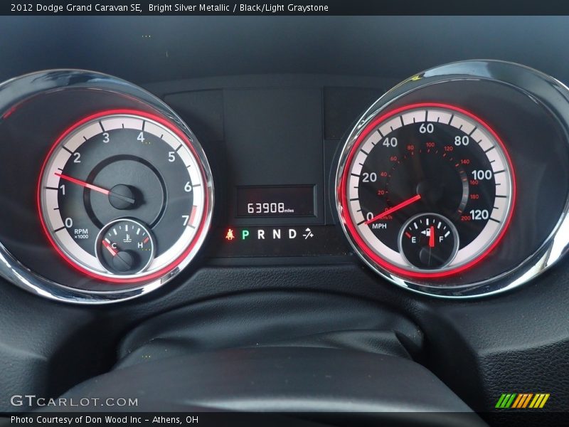 Bright Silver Metallic / Black/Light Graystone 2012 Dodge Grand Caravan SE