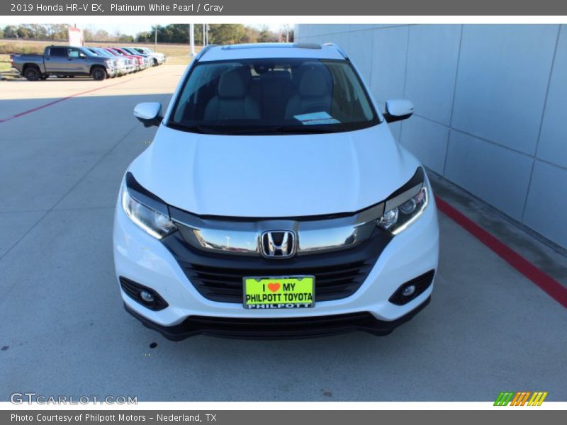 Platinum White Pearl / Gray 2019 Honda HR-V EX