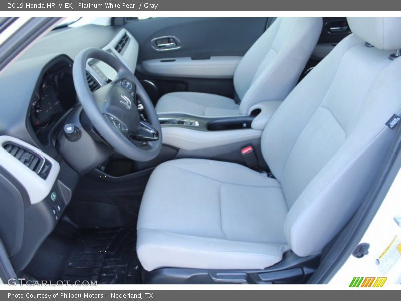Platinum White Pearl / Gray 2019 Honda HR-V EX