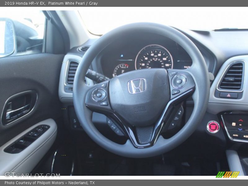 Platinum White Pearl / Gray 2019 Honda HR-V EX
