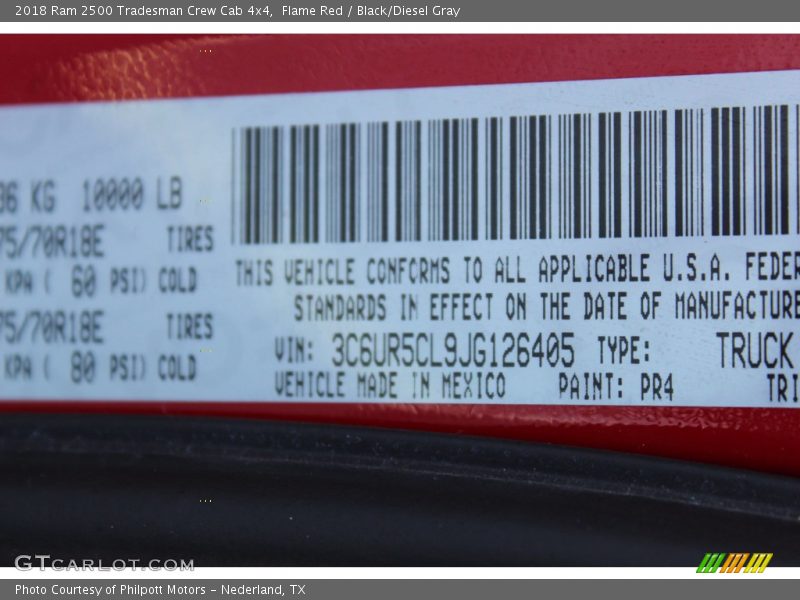 Flame Red / Black/Diesel Gray 2018 Ram 2500 Tradesman Crew Cab 4x4