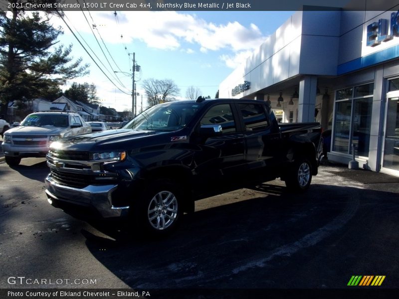 Northsky Blue Metallic / Jet Black 2021 Chevrolet Silverado 1500 LT Crew Cab 4x4