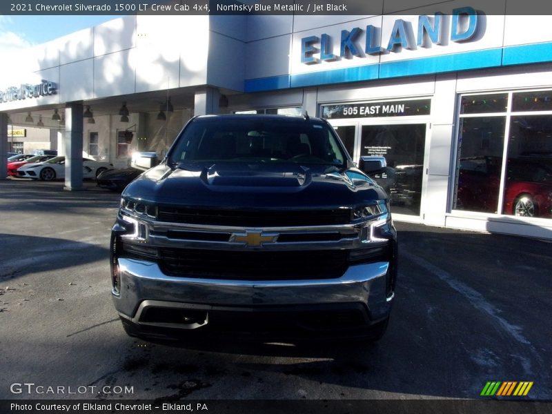 Northsky Blue Metallic / Jet Black 2021 Chevrolet Silverado 1500 LT Crew Cab 4x4