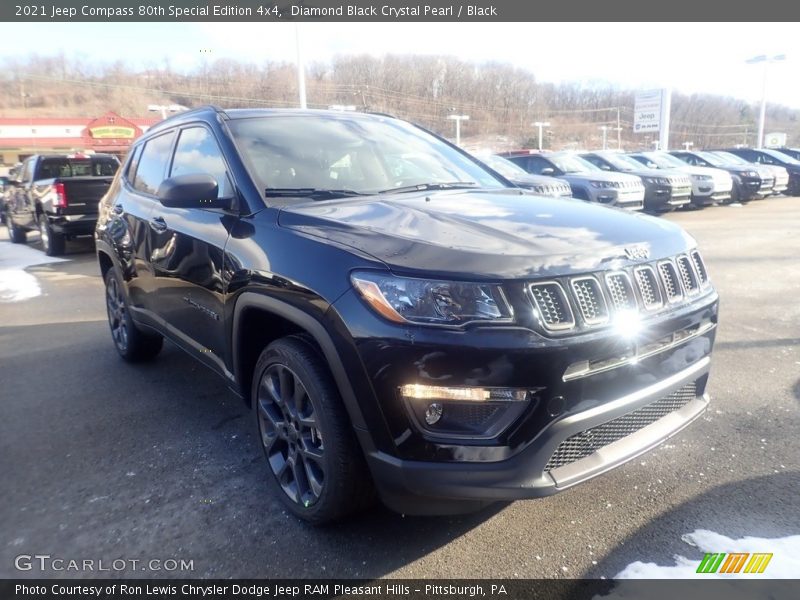 Diamond Black Crystal Pearl / Black 2021 Jeep Compass 80th Special Edition 4x4