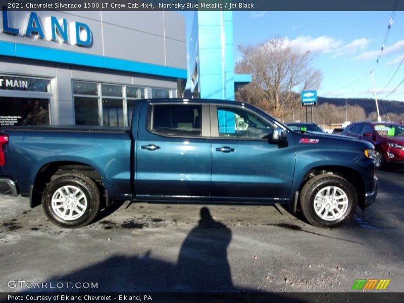 Northsky Blue Metallic / Jet Black 2021 Chevrolet Silverado 1500 LT Crew Cab 4x4