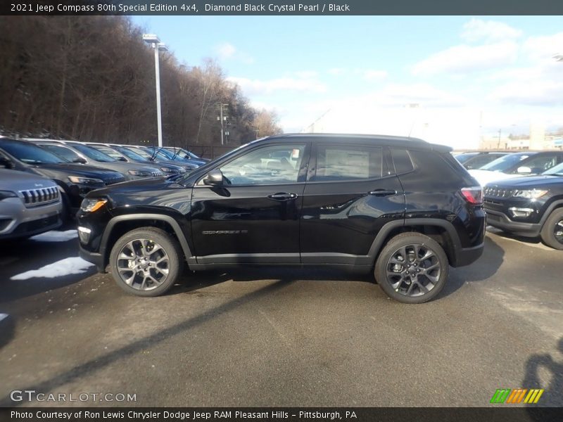 Diamond Black Crystal Pearl / Black 2021 Jeep Compass 80th Special Edition 4x4