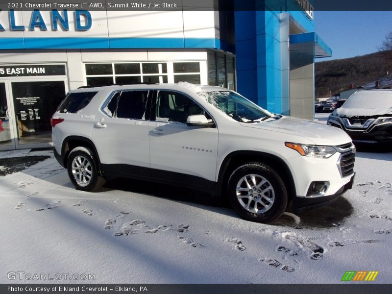 Summit White / Jet Black 2021 Chevrolet Traverse LT AWD