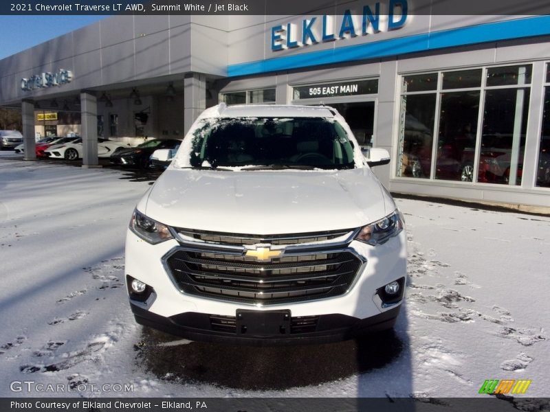Summit White / Jet Black 2021 Chevrolet Traverse LT AWD