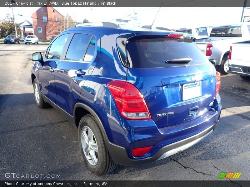 Blue Topaz Metallic / Jet Black 2017 Chevrolet Trax LT AWD