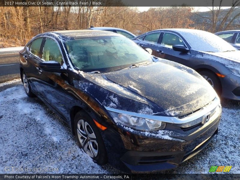 Crystal Black Pearl / Black 2017 Honda Civic LX Sedan