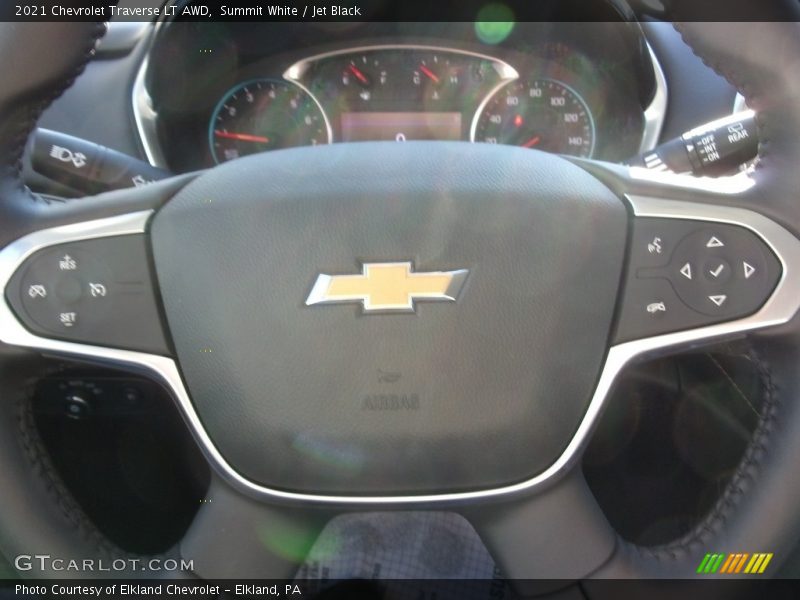 Summit White / Jet Black 2021 Chevrolet Traverse LT AWD