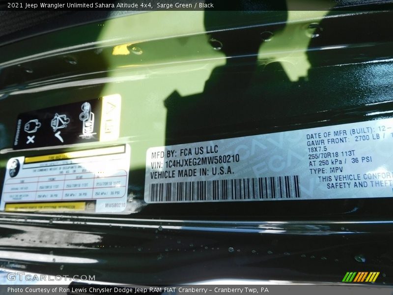 Sarge Green / Black 2021 Jeep Wrangler Unlimited Sahara Altitude 4x4