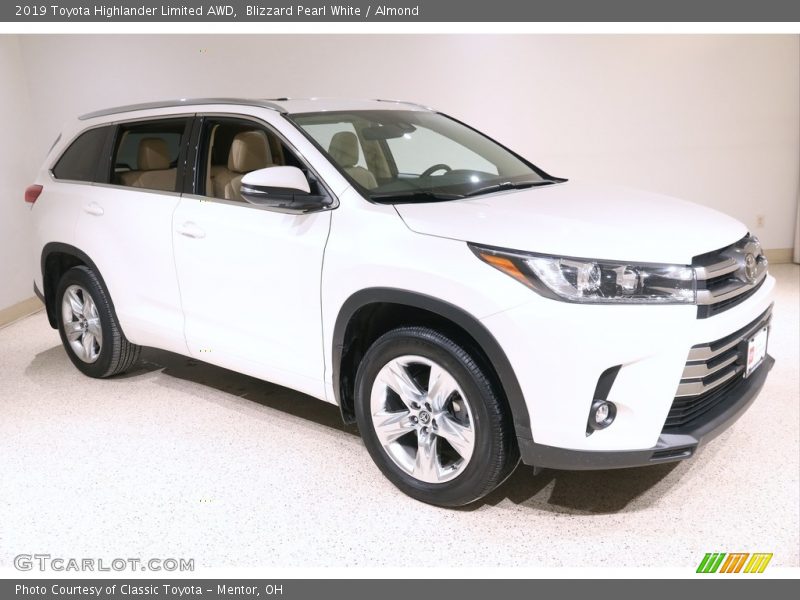 Blizzard Pearl White / Almond 2019 Toyota Highlander Limited AWD