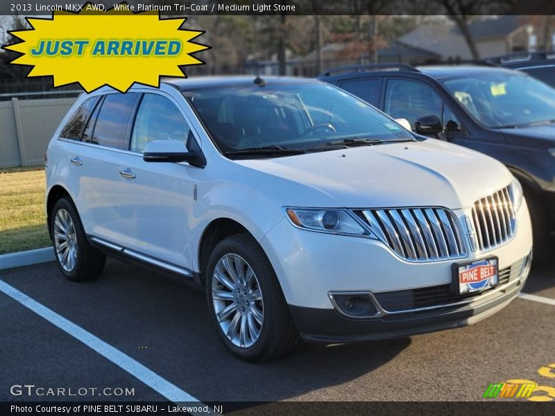 White Platinum Tri-Coat / Medium Light Stone 2013 Lincoln MKX AWD