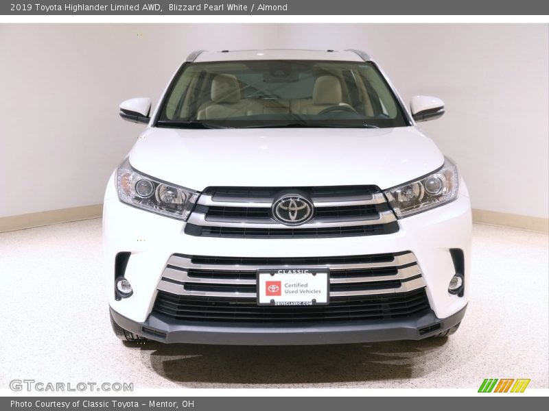 Blizzard Pearl White / Almond 2019 Toyota Highlander Limited AWD